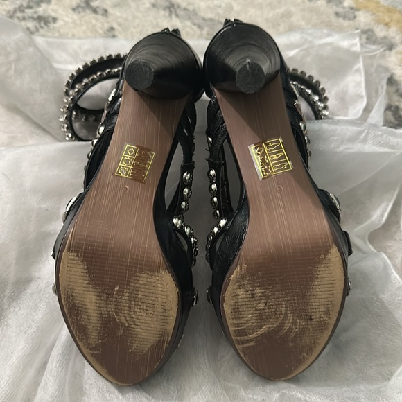 Jeffrey Campbell Ibiza Mel Studded Rhinestone back zip heels - Picture 3 of 5